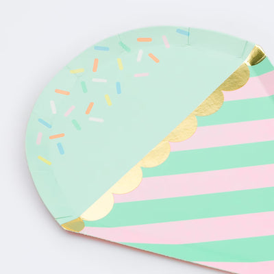 Ice Cream With Sprinkles Plates (x 8)