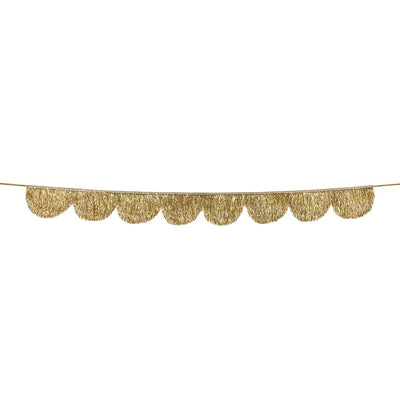 Gold Tinsel Scallop Garland