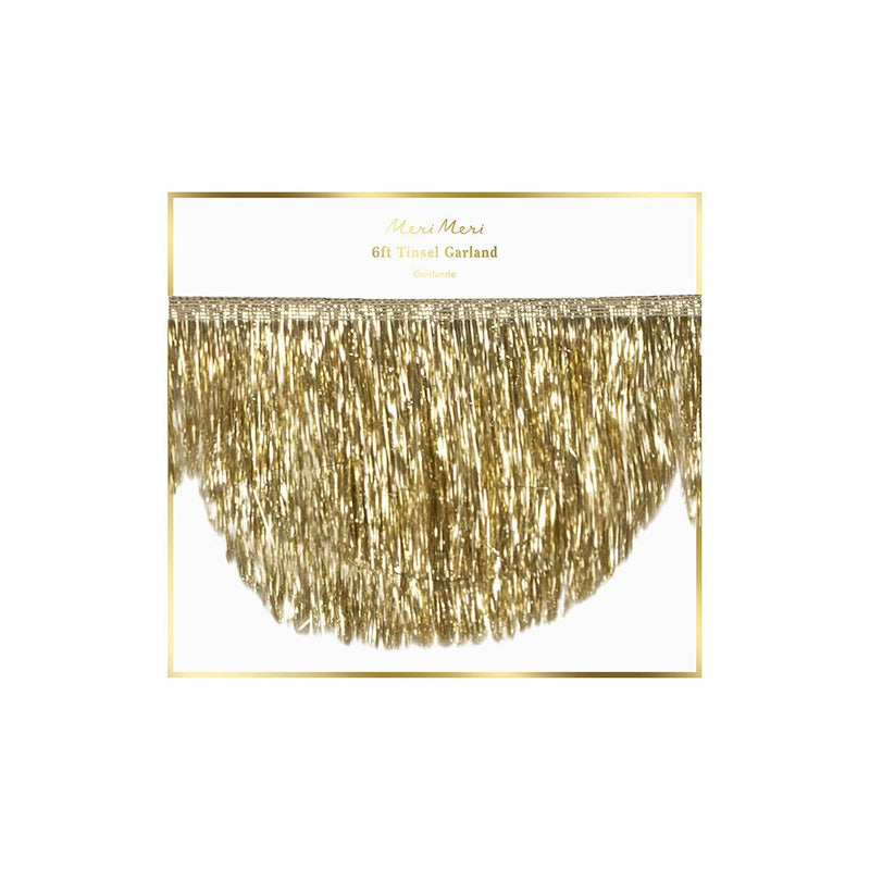 Gold Tinsel Scallop Garland