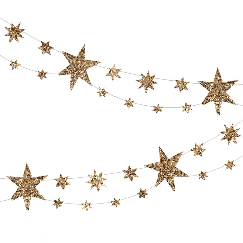 Glitzer Stars Garland