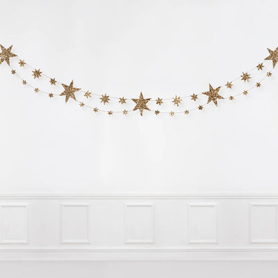 Glitzer Stars Garland