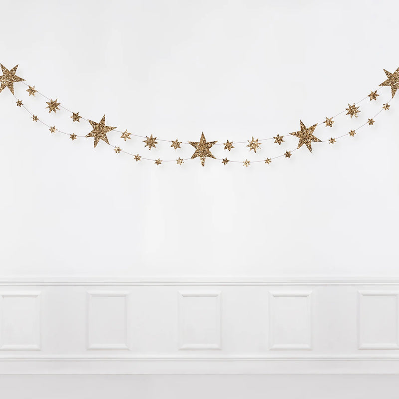 Glitzer Stars Garland
