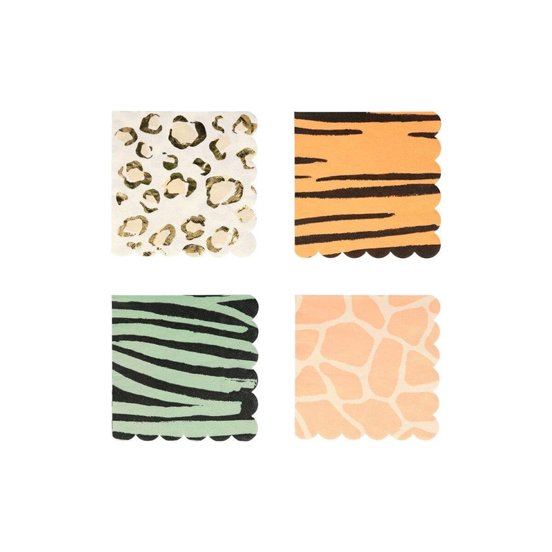 Safari Animal Print Small Napkins (x 16)
