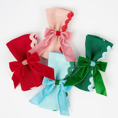 Decorative Velvet Bows (x 4)