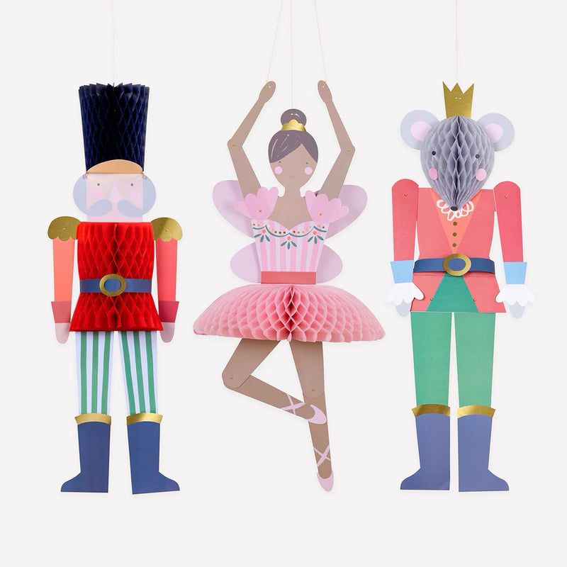 Nutcracker Ballet Giant Hanging Decorations (x 3)