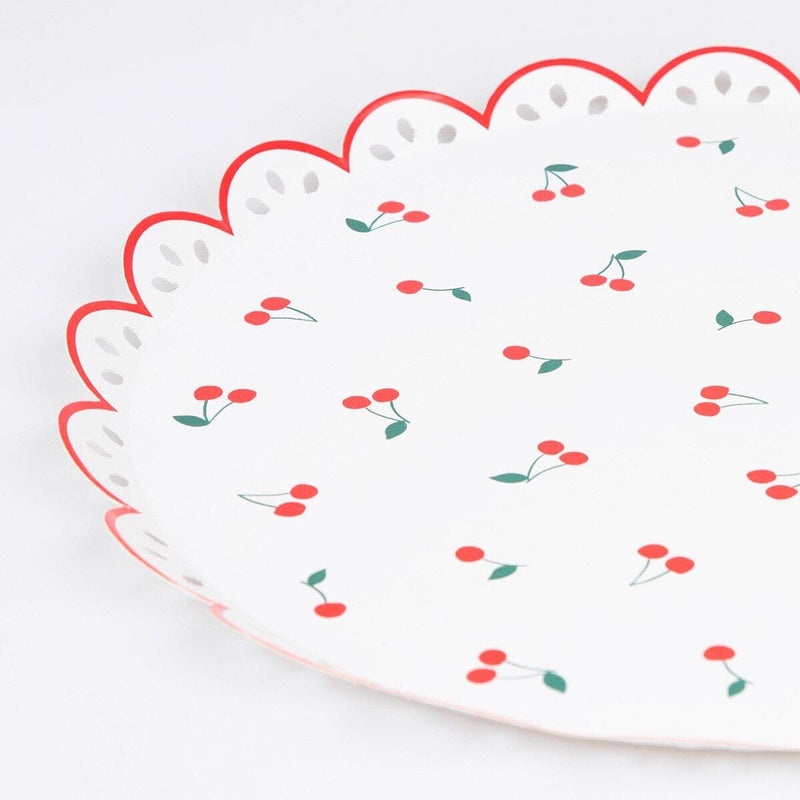 Cherry Pattern Dinner Plates (x 8)