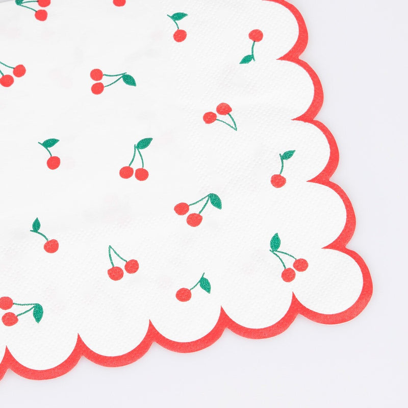 Cherry Pattern Large Napkins (x 16)