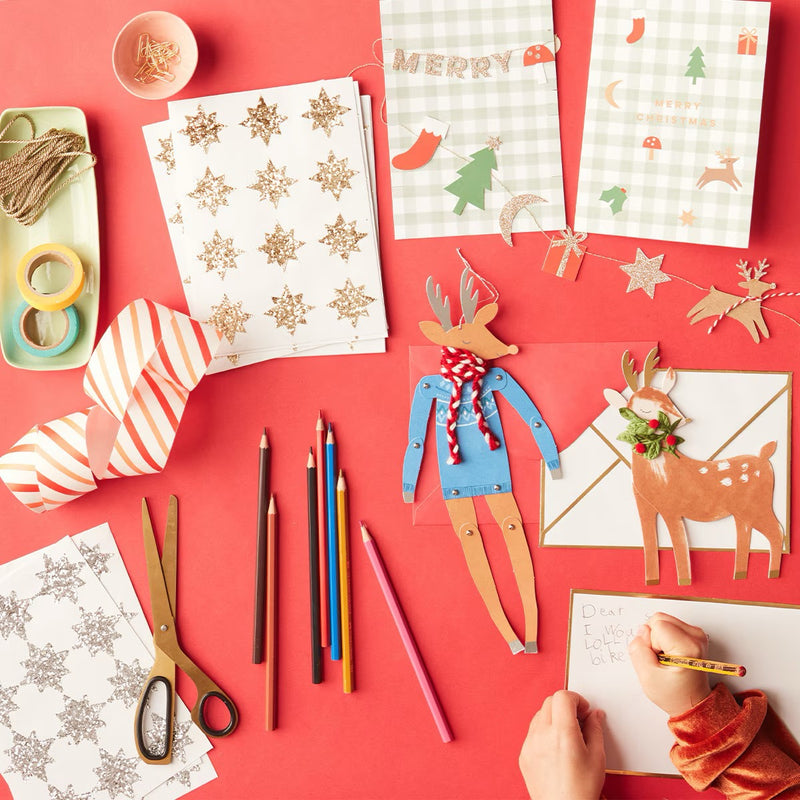 Silver Star Glitter Stickers (x 8 sheets)