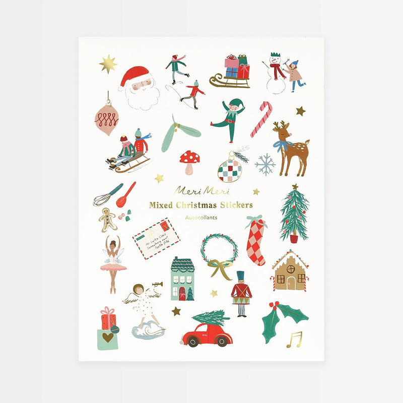 Mixed Icon Christmas Stickers (x 10 sheets)