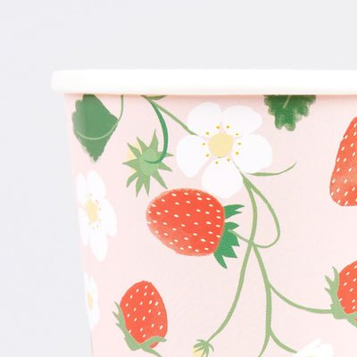 Strawberry Pattern Cups (x 8)