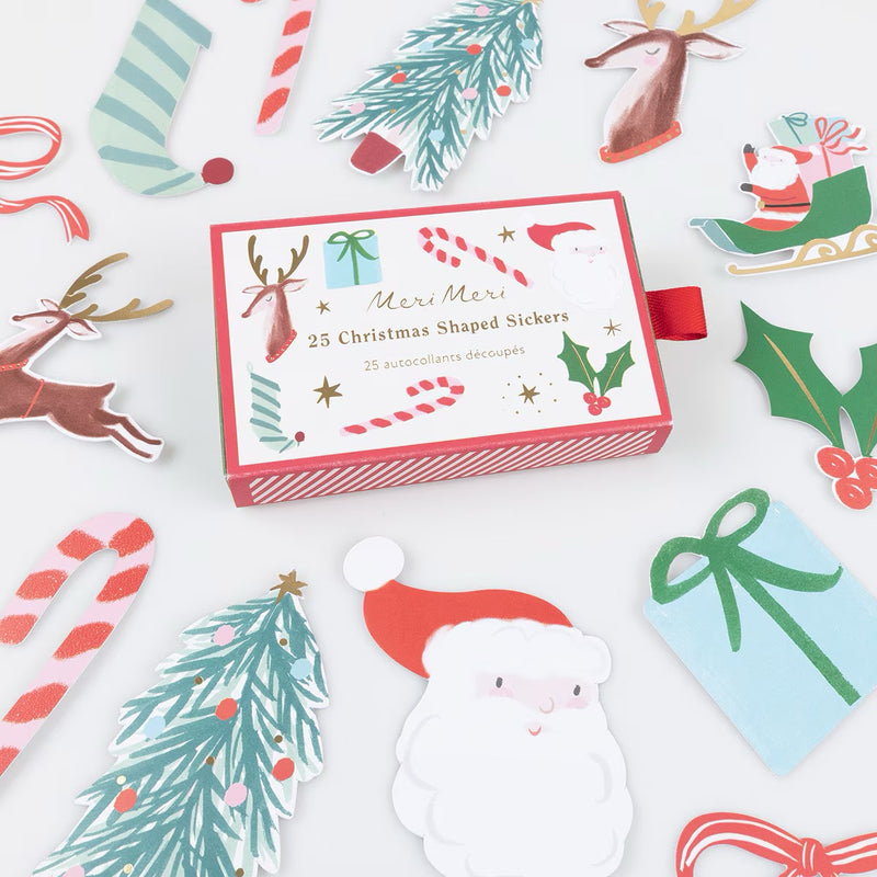 Christmas Shaped Stickers (x 25 stickers)