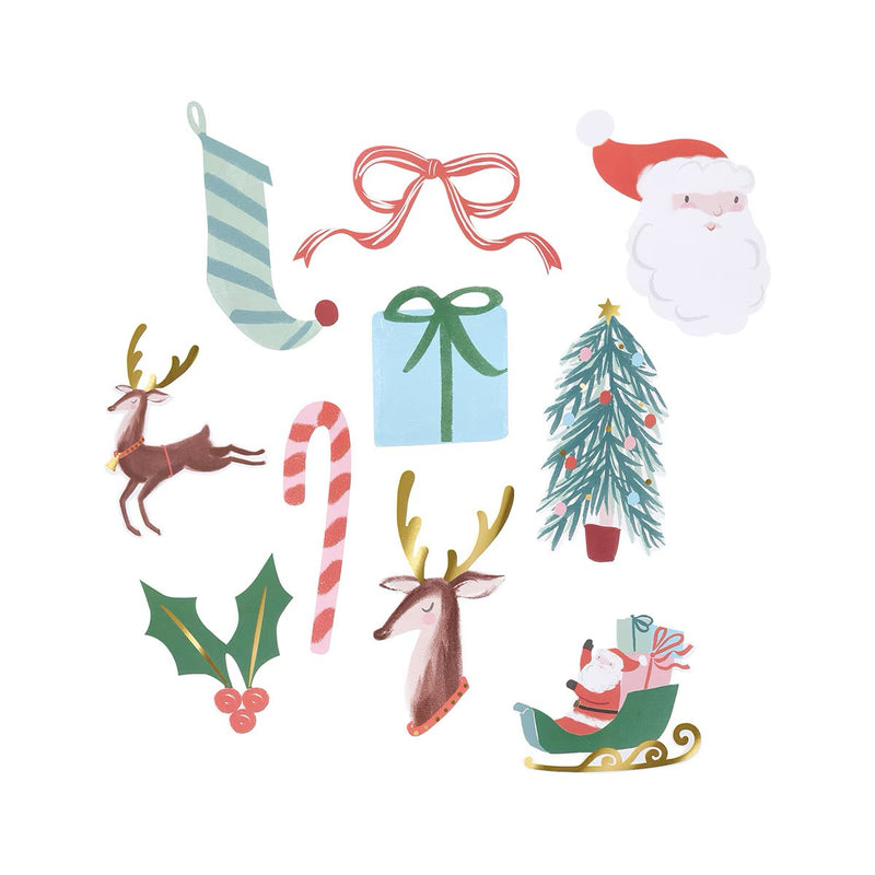 Christmas Shaped Stickers (x 25 stickers)