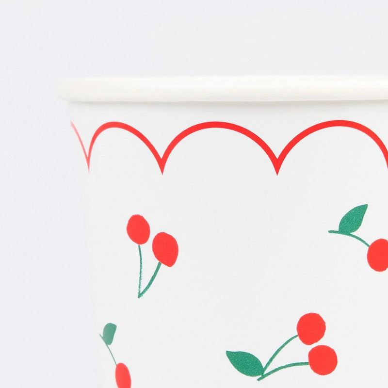 Cherry Pattern Cups (x 8)