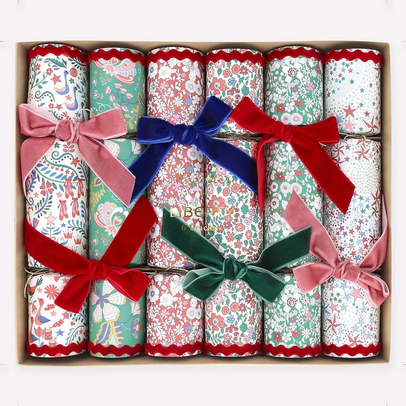 Meri Meri x Liberty Velvet Bow No-Snap Crackers (x 6)