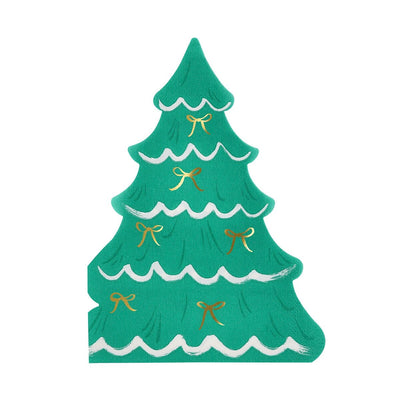 Christmas Tree With Bows Napkins (x 16)