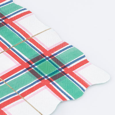 Plaid Small Napkins (x 16)