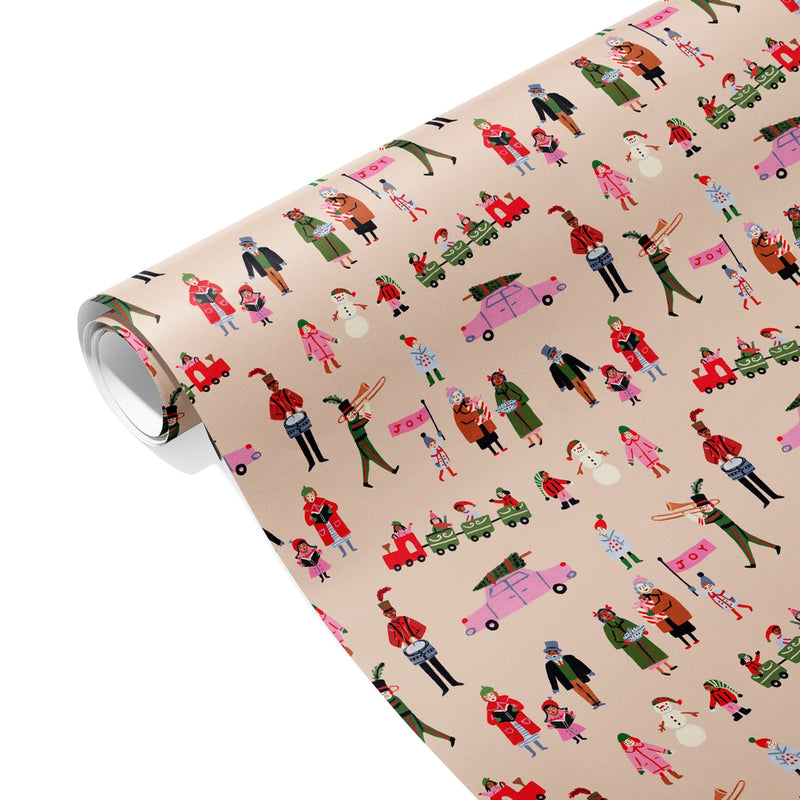 Geschenkpapier - Hellrosa - Holiday Day Print