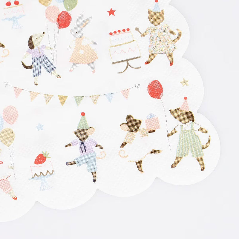 Animal Friends Small Napkins (x 16)