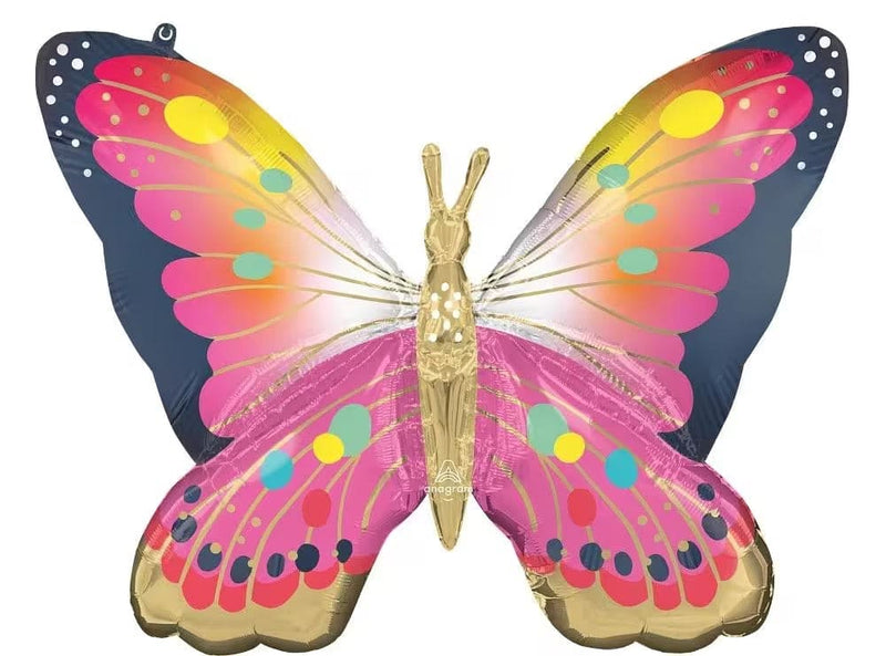 Folienballon Vibrant pink Satin Butterfly Flutters XXL