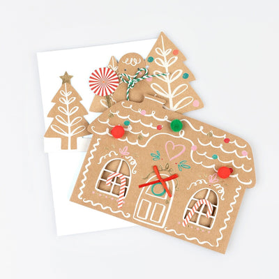 Pop-Up Gingerbread Scene Card