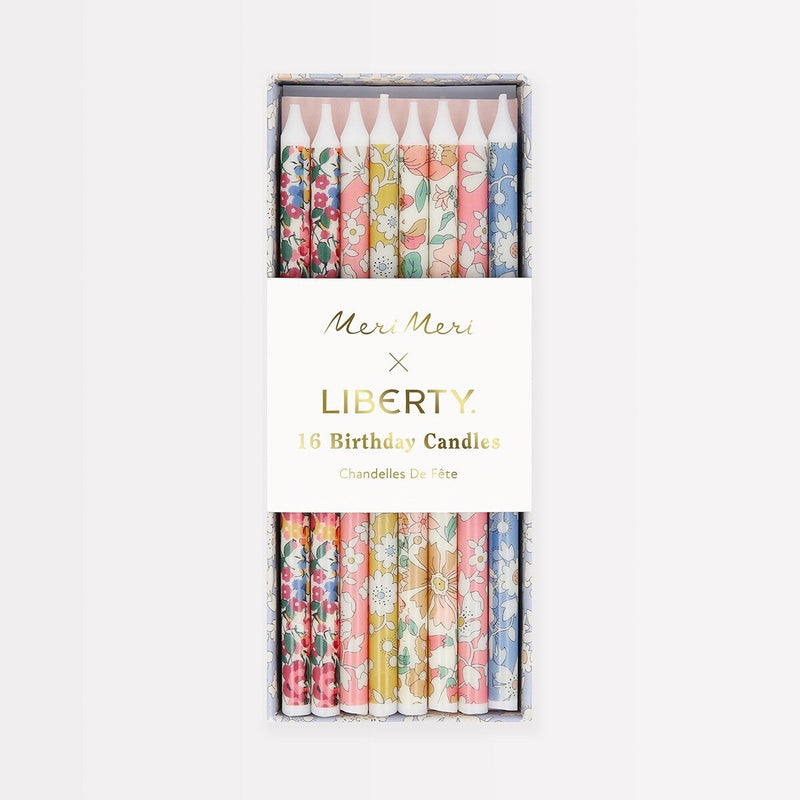 Meri Meri x Liberty Mixed Print Party Candles (x 16)