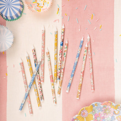 Meri Meri x Liberty Mixed Print Party Candles (x 16)