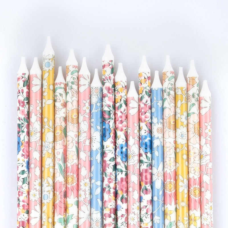 Meri Meri x Liberty Mixed Print Party Candles (x 16)