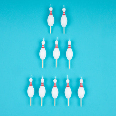 Bowling Pin Candles (x 10)