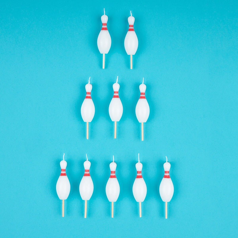 Bowling Pin Candles (x 10)