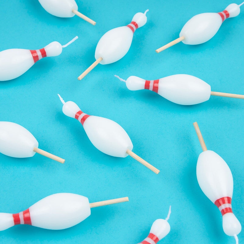 Bowling Pin Candles (x 10)