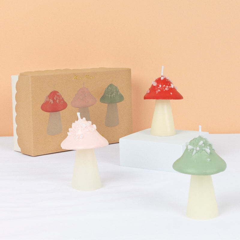 Mushroom Candles (x 3)