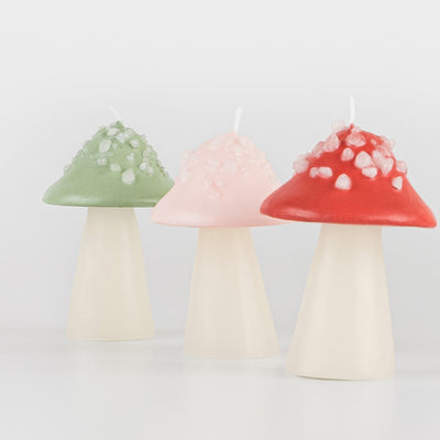 Mushroom Candles (x 3)