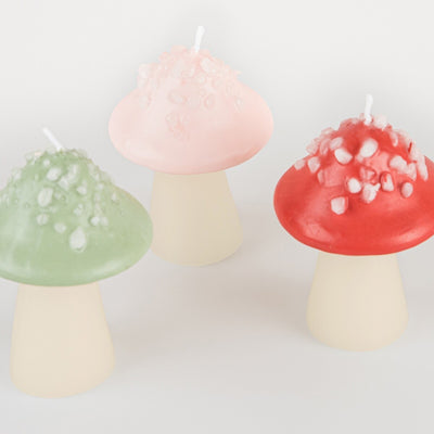 Mushroom Candles (x 3)