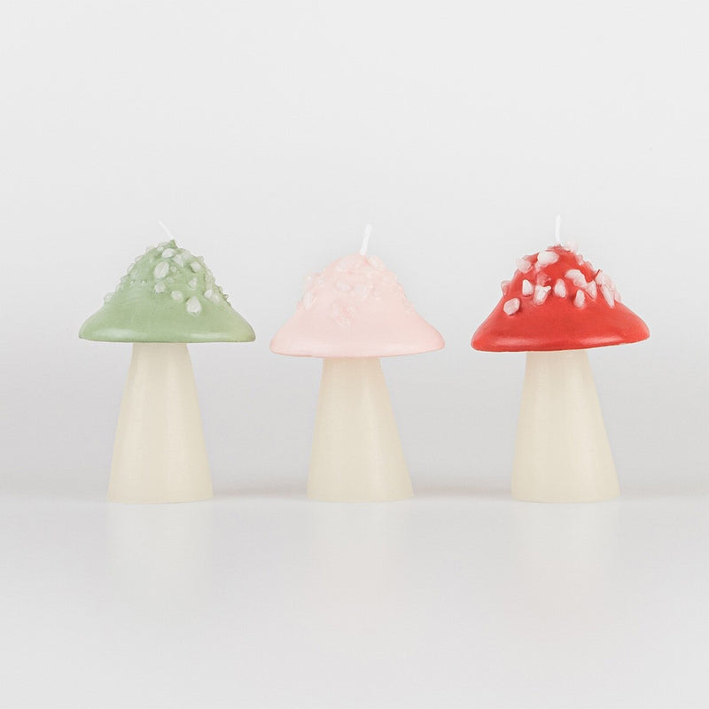 Mushroom Candles (x 3)