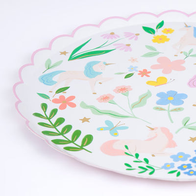 Meadow Unicorns Side Plates (x 8)