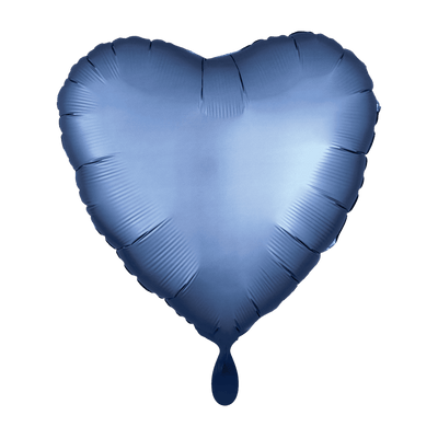 Herzballon - Silk Lustre - Blau | Boutique Ballooons