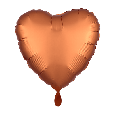 Herzballon - Satin - Orange | Boutique Ballooons