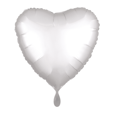 Herzballon - Silk Lustre - Weiß | Boutique Ballooons