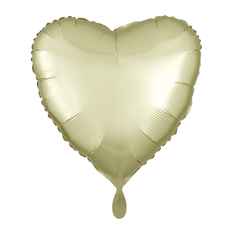 Herzballon - Satin - Pastell Gelb