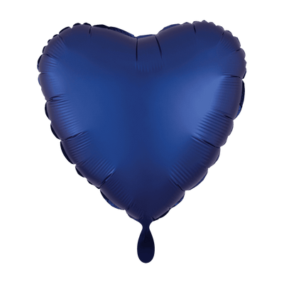 Herzballon - Silk Lustre - Dunkelblau | Boutique Ballooons
