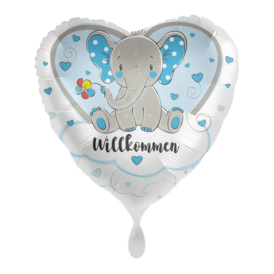 Elefant Willkommen Hellblau | Boutique Ballooons