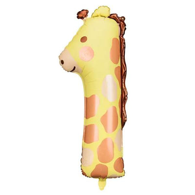 Zahlenballon 1 XXL  - Giraffe | Boutique Ballooons