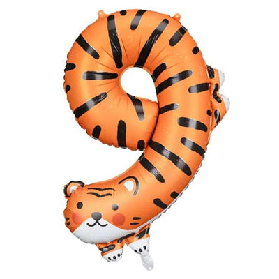 Zahlenballon 9 XXL  - Tiger