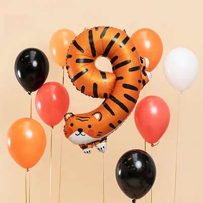 Zahlenballon 9 XXL  - Tiger