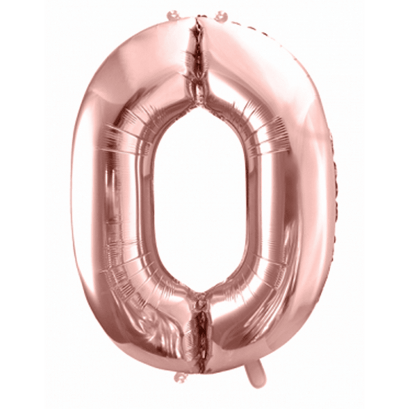 Zahlenballon 0 XXL  - Roségold | Boutique Ballooons