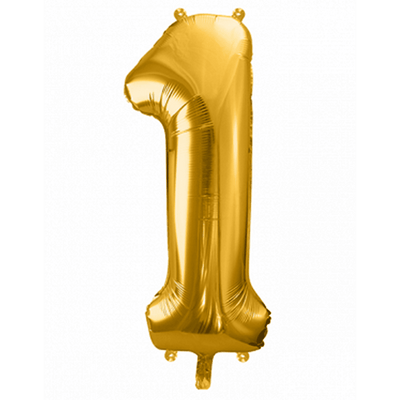 Zahlenballon 1 XXL  - Gold | Boutique Ballooons
