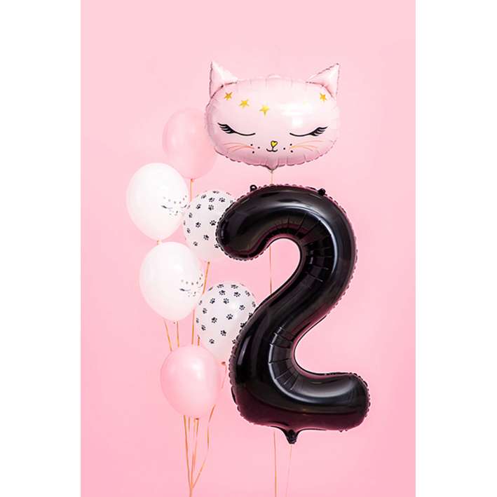 Zahlenballon 2 XXL  - Schwarz