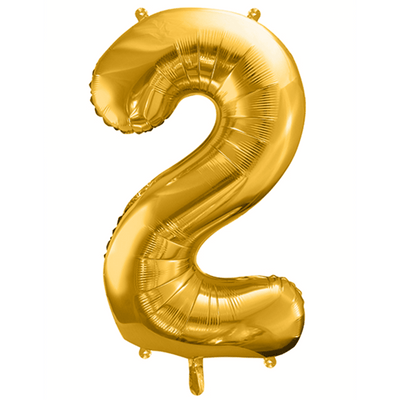 Zahlenballon 2 XXL  - Gold | Boutique Ballooons