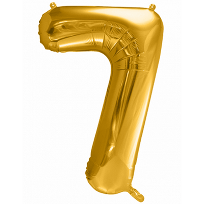 Zahlenballon 7 XXL  - Gold