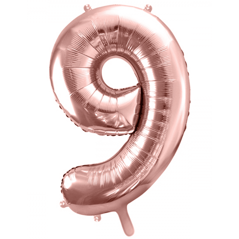 Zahlenballon 9 XXL  - Roségold | Boutique Ballooons